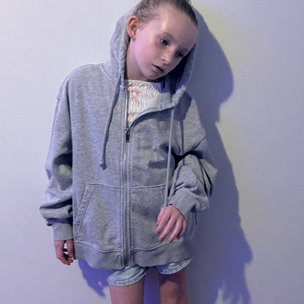 H&M Light Gray Kids Zip-Up Hoodie